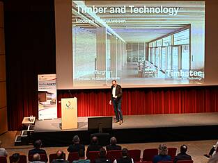 Vortrag moderne Holzbauweisen Timbatec Andreas Burgherr