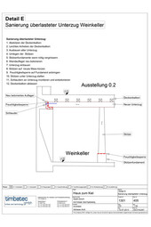 Renovation measures for the supporting beam of the wine cellar