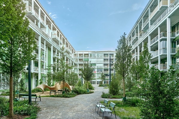 Photo showing the view of the courtyard