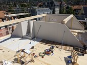 Aufrichten des Dachgeschosses